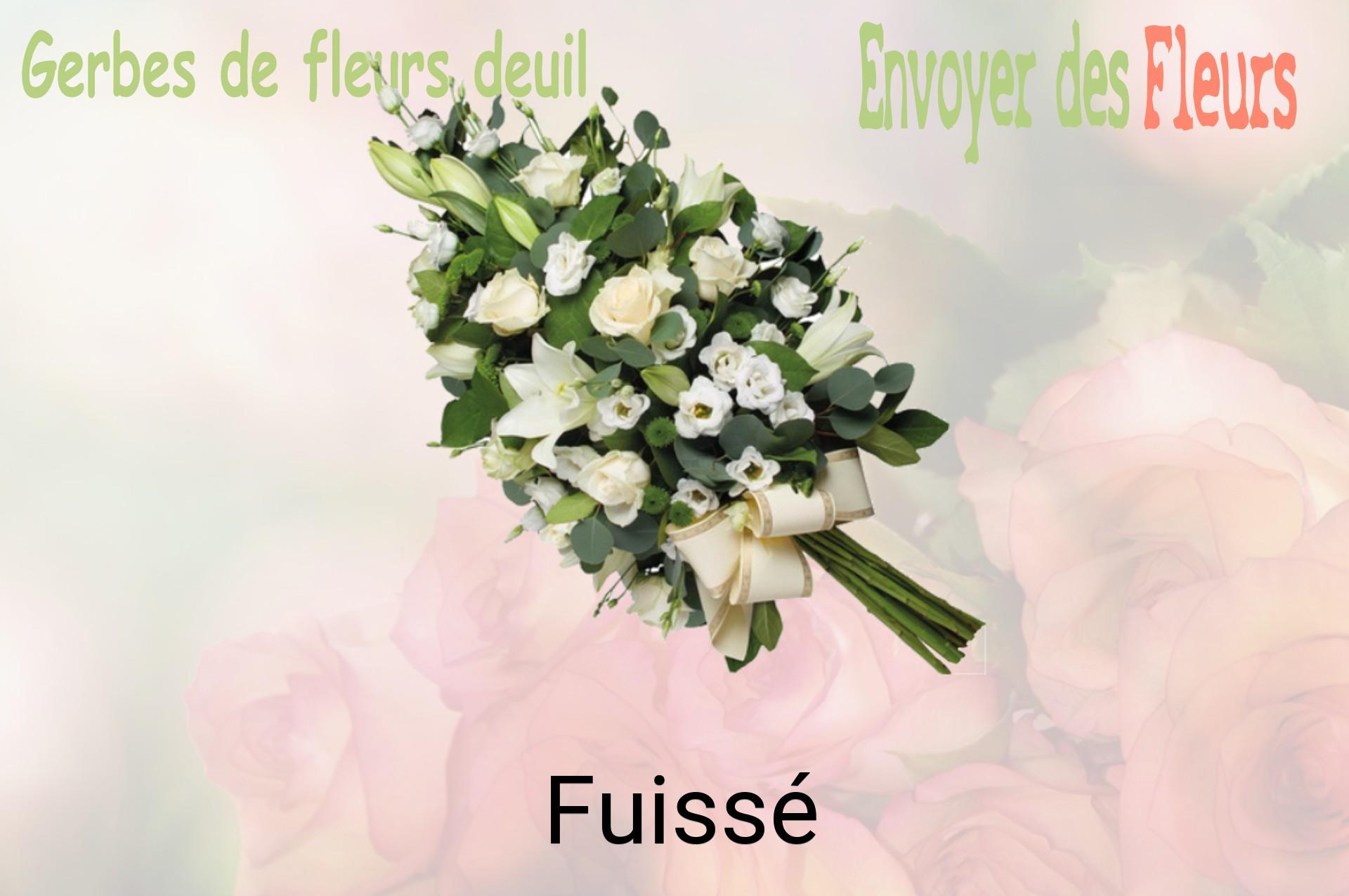 Gerbe de fleurs de deuil livrée à Fuissé